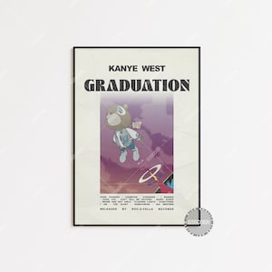 Kanye West Poster / Kanye West Graduation Poster / Album Cover Poster Poster Print Wall Art, Custom Poster,  LESS257