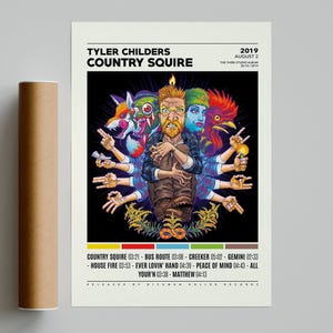 Tyler Childers Poster | Country Squire Poster | Tracklist Album Cover Poster / Album Cover Poster, Tyler Childers, Purgatory, Country Squire
