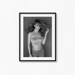 Mariah Carey Posters / Mariah Carey Black and White Wall Art,Album Cover Poster,Home Decor, Photography Prints, R&B Music Poster, BAM31