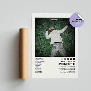 Ken Carson Posters, Project X Poster, Ken Carson, Album Cover Poster, Poster Print Wall Art, Custom, Tracklist Poster, Project X