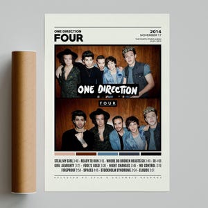 One Direction Posters / FOUR Poster, Album Cover Poster / Poster Print Wall Art / Custom Poster / Home Decor, TPWK, One direction, Four