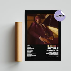 Future Posters / I Never Liked You Poster / I Never Liked You, Tracklist Poster, Album Cover Poster, Poster Print Wall Art, Custom, BLCK