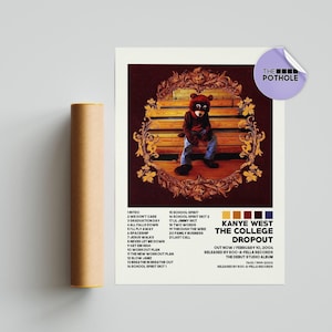 Kanye West Poster / The College Dropout Poster / Album Cover Poster Poster Print Wall Art, Custom Poster, The College Dropout, Yeezus
