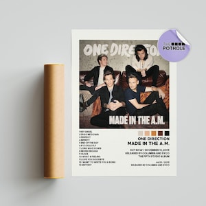 One Direction Posters / Made In The A.M Poster, Album Cover Poster / Poster Print Wall Art / Custom Poster / Home Decor, TPWK, One direction