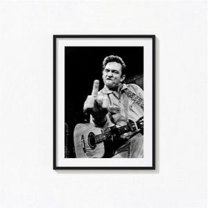Johnny Cash Posters / Johnny Cash Black and White Wall Art, Album Cover Poster, Home Decor, Photography Prints, BAM219