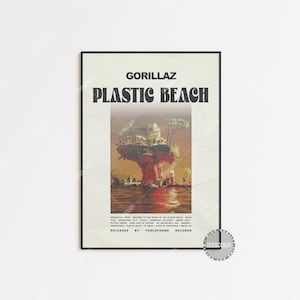 Gorillaz Posters / Plastic Beach Poster / Album Cover Poster, Print Wall Art,  , Gorillaz, Demon Days, Plastic Beach LESS204