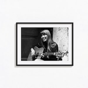 Joni Mitchell Poster / Joni Mitchell Schwarz, Weiß Wand Kunst, Musik Poster, Wohnkultur, Fotografie Drucke, Joni Mitchell Blue Poster