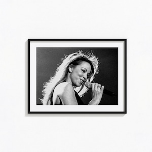 Mariah Carey Posters / Mariah Carey Black and White Wall Art,Album Cover Poster,Home Decor, Photography Prints, R&B Music Poster, BAM35