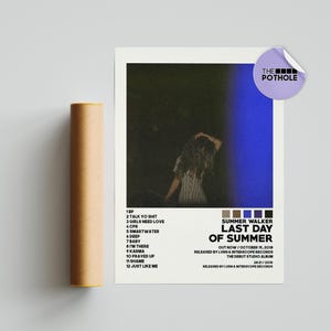 Summer Walker Posters | Last Day Of Summer Poster | Summer Walker, Over it, Tracklist Album Cover Poster / Album Cover Poster Print Wall Art
