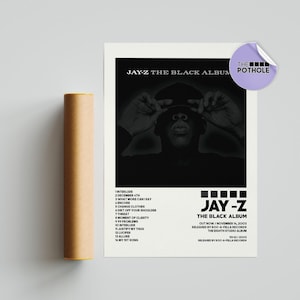 Jay Z Poster / Black Album Poster, Album Cover Poster Poster Print Wall Art, Custom Poster, Home Decor, Jay Z, The Blueprint, Black Album