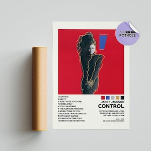 Janet Jackson Posters/ Control Poster, Janet Jackson, Control, Album Cover Poster, Plakatdruck Wandkunst, Musik Poster, Home Decor