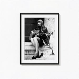 Joni Mitchell Poster / Joni Mitchell Schwarz, Weiß Wand Kunst, Musik Poster, Wohnkultur, Fotografie Drucke, Joni Mitchell Blue Poster