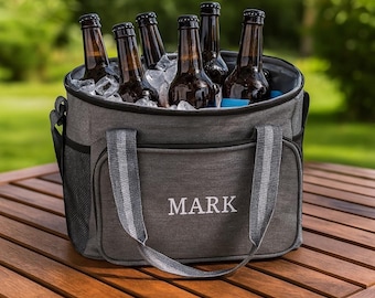 Borsa termica per birra personalizzata: nome ricamato, regalo per gli sposi
