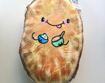 Latke Jewish food plushy pillow for Hannukah