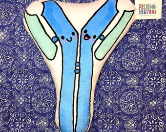 Handmade Antibody Plush Toy – Kawaii Smiling Science Gift