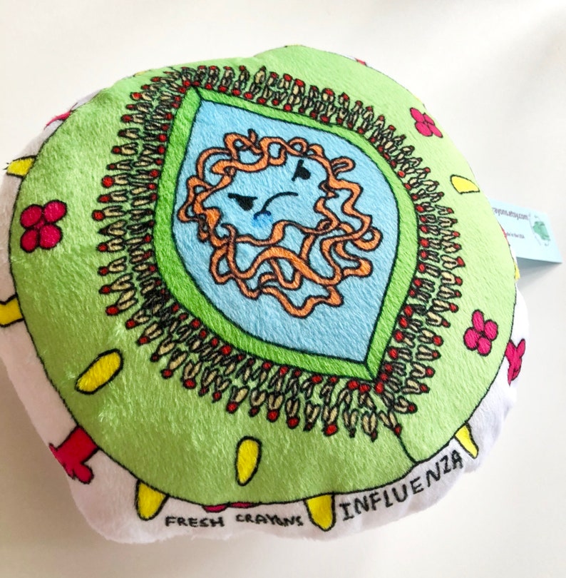 Influenza virus plushy/ flu stuffed animal/ Virus science toy Etsy