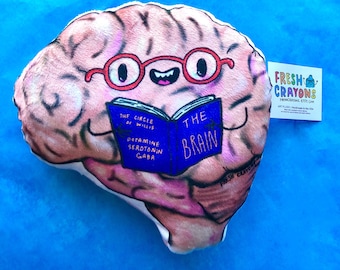 BRAIN anatomy plushy/ smart brain stuffed animal