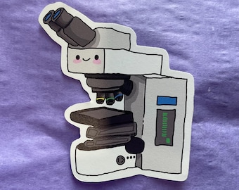 Microscope Vinyl Sticker - Science Lab Gift