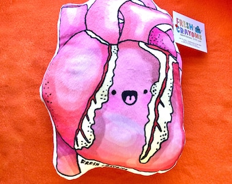 HEART anatomy plushy pillow organ