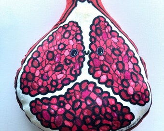 Handmade Pomegranate Plush: Fruit pillow