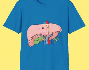 Liver Cartoon Anatomy Tshirt
