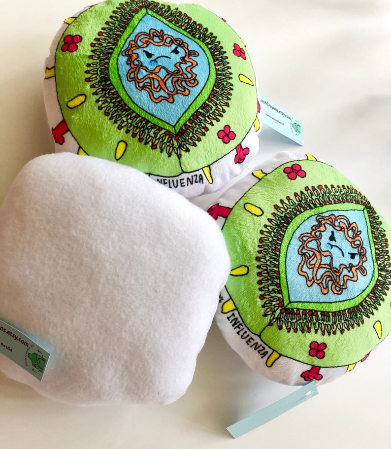 Influenza virus plushy/ flu stuffed animal/ Virus science toy Etsy