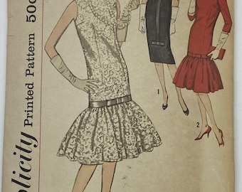 Digital Product - 1960s Drop Waist Gorgeous Dress Vintage Sewing Pattern  3578, 31 Inch Bust, DIGITAL Download Pattern - PDF - Etsy