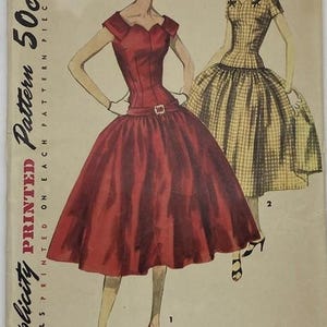 Vintage 1950s Dress Pattern - Size 12