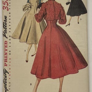 Vintage 1950s Dress and Jacket Pattern - Size 14
