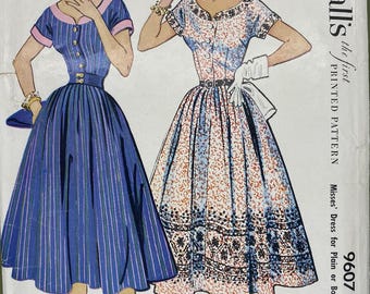 1950s Dress Sewing Pattern – Full Skirt, Size 16