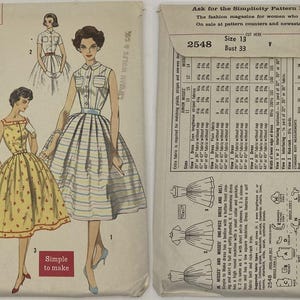 Vintage 1950s Dress Pattern - Size 13