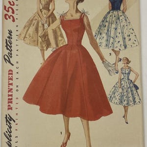 Vintage 1950s Simplicity Dress and Jacket Pattern - Size 12
