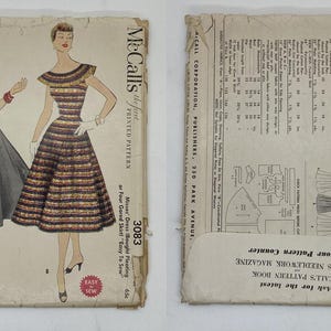 Vintage 1950s Dress Pattern - Uncut/Factory Folded