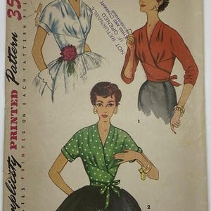 Vintage 1950s Blouse Pattern - Size 12