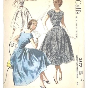 Vintage 1950s Dress Pattern - Size 12