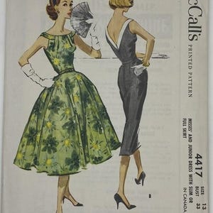 Vintage 1950s Dress Pattern - Size 13 - Uncut/Factory Folded