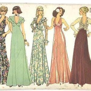 Vintage 1970s Boho Dress Pattern - Size 12