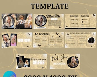Acuity Scheduling Template, Hair Stylist Acuity Scheduling Template, Hair Stylist Website, Canva Templates, Hair booking template, MUA, Nail