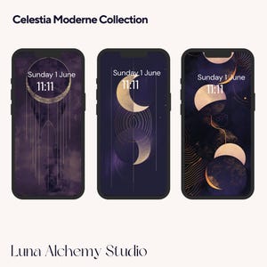 Moon Phone Wallpaper | Aesthetic Full Moon Lock Screen | Abstract Moon Background | Digital Download
