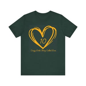 Love Theme Unisex Jersey Tee, Cozy Casual Wear, Valentine&#39;s Gift, Anniversary Celebration, Trendy Statement Shirt, Gift for Her