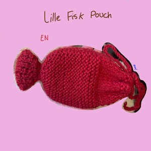 EN Knitting Pattern "Lille Fisk Pouch" - PDF DIY Pouch | Beginner-Friendly Project | Digital Pattern English
