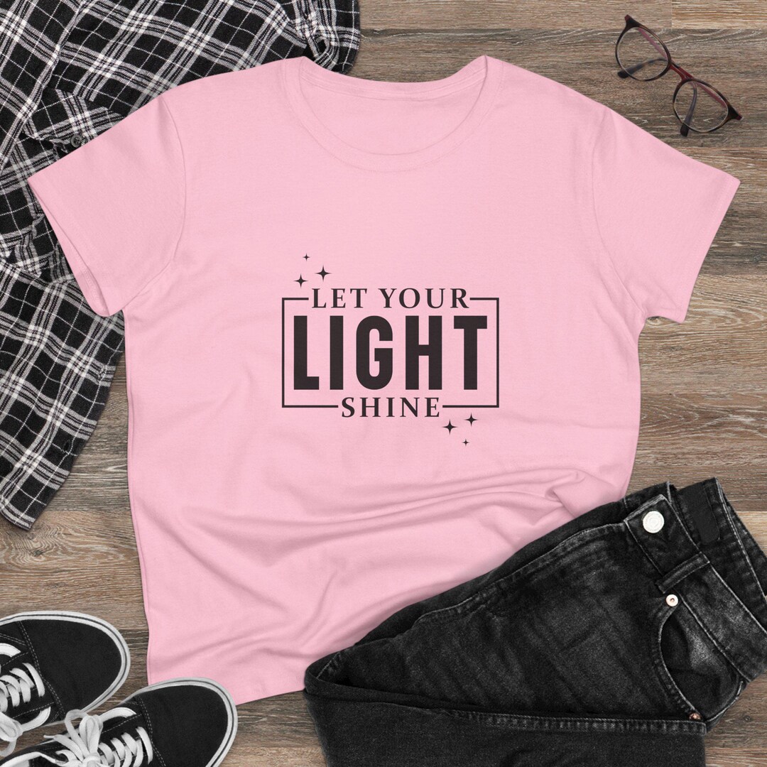Let Your Light Shine Tee | Minimalist Christian Graphic T-shirt - Etsy