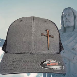 3 nail cross christian hat