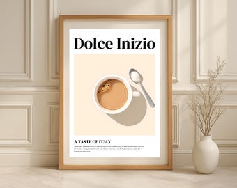 Italian Coffee Print: Minimalist Kitchen Cafe Wall Art (Digital Download)