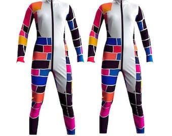 Custom Made Free Fly Skydiving | Paragliding | Wind Tunnel Jumpsuit in Multicolor Combination with Free Shipping