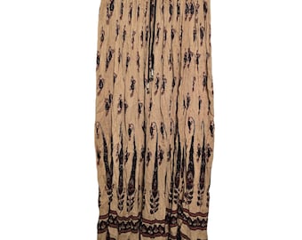ヴィンテージ 90年代 Y2K クリンクルガーゼ インド風ペイズリー柄 マキシスカート ボヘミアン フェスティバル ヒッピー ワンサイズ