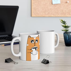 Cute Cartoon Animal Ceramic Mug | Perfect Gift for Animal Lovers, Fun Home Decor, Coffee Mug, Unique Kitchenware, Birthday Gift