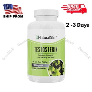 Naturalslim Testosterone Booster: Muscle Growth, Energy & Endurance - 180 Capsules