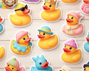 Rubber Duck Sticker Pack: 50 Waterproof Vinyl Decals for Laptop, Water Bottle