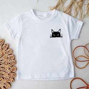 Black Cat Baby Shirt, Baby Bodysuit, Toddler Sweatshirt - Cute Black Cat Halloween Outfit, I Love Cats Toddler Gift, Spooky Fall Baby Outfit